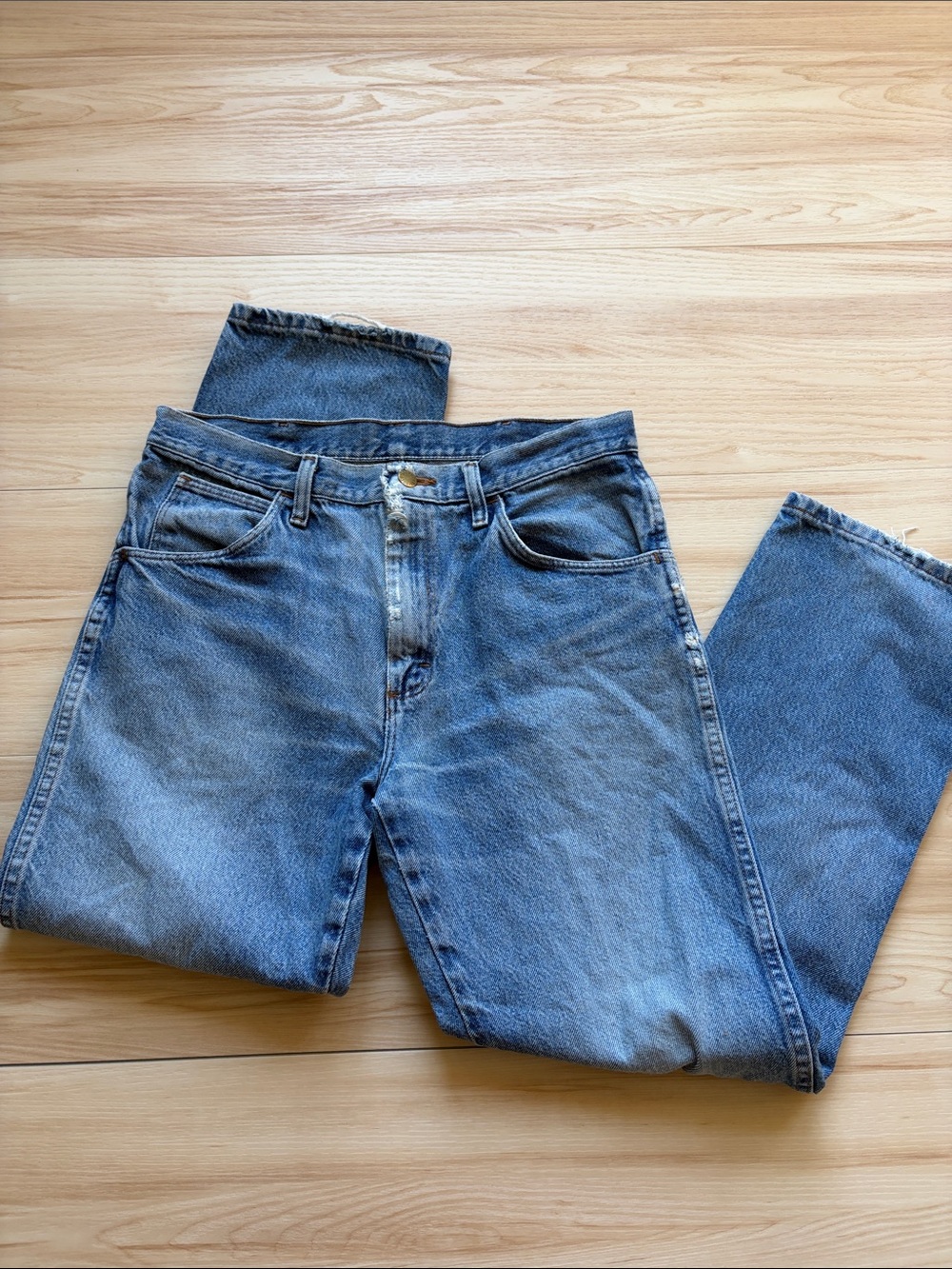 Vintage baggy boyfriend jeans classic blue jean denim